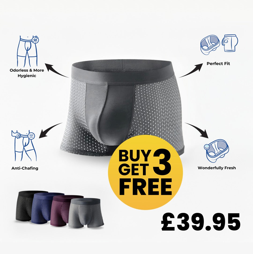 Bamboo Fibre Boxer Shorts - For All-Day Comfort